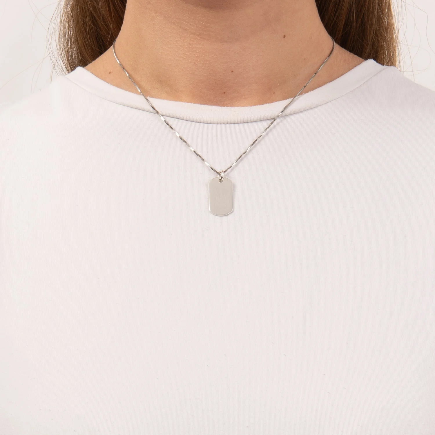 Vibholm SØLV - ID-plade vedhæng, 23x12 mm - Sølv - Image 2
