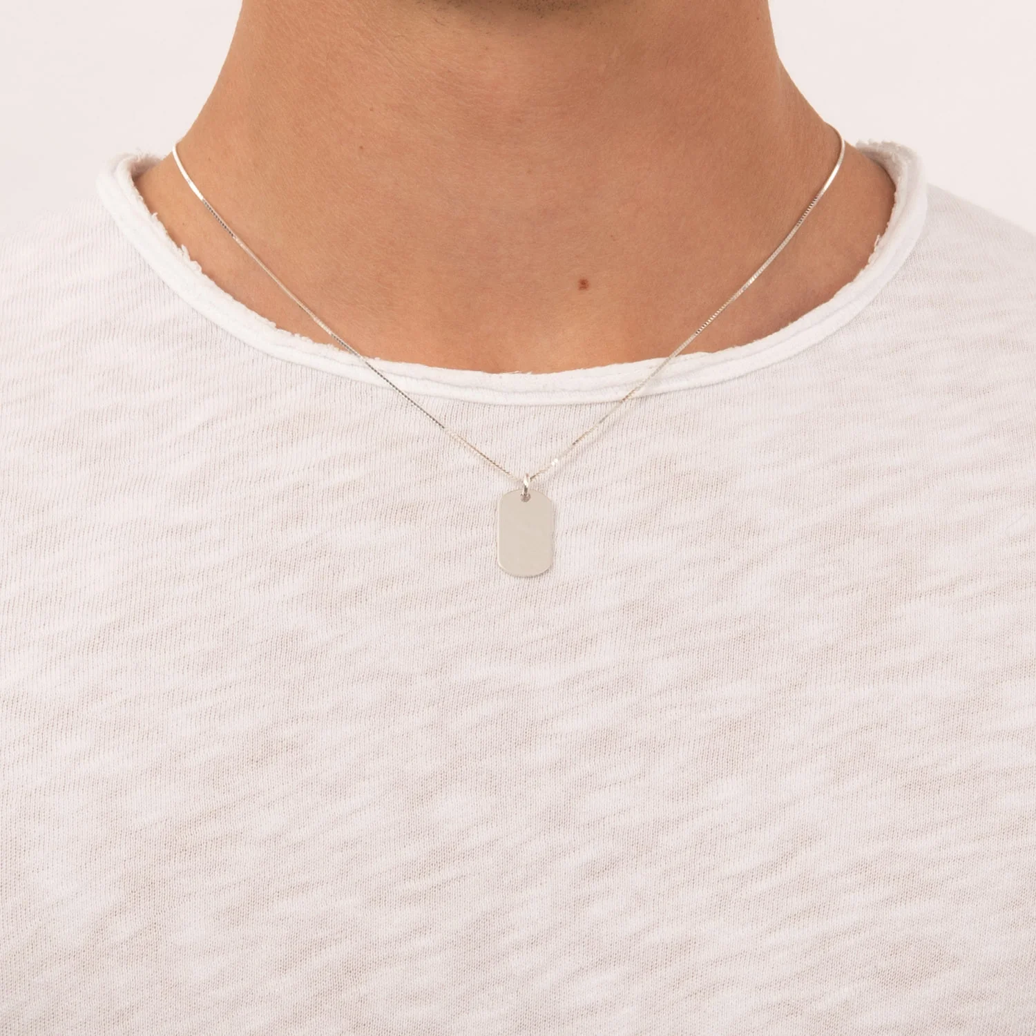 Vibholm SØLV - ID-plade vedhæng, 23x12 mm - Sølv - Image 3