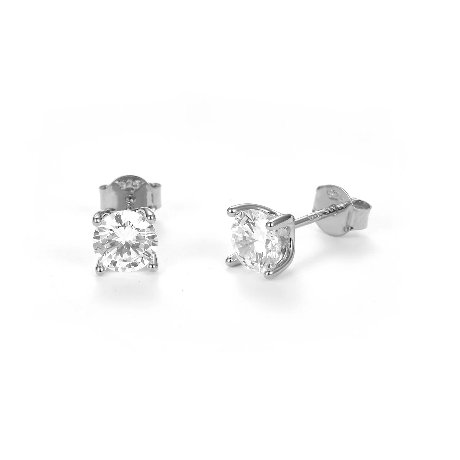 Vibholm SØLV - Ørestikker med zirkonia, 6 mm - Sølv