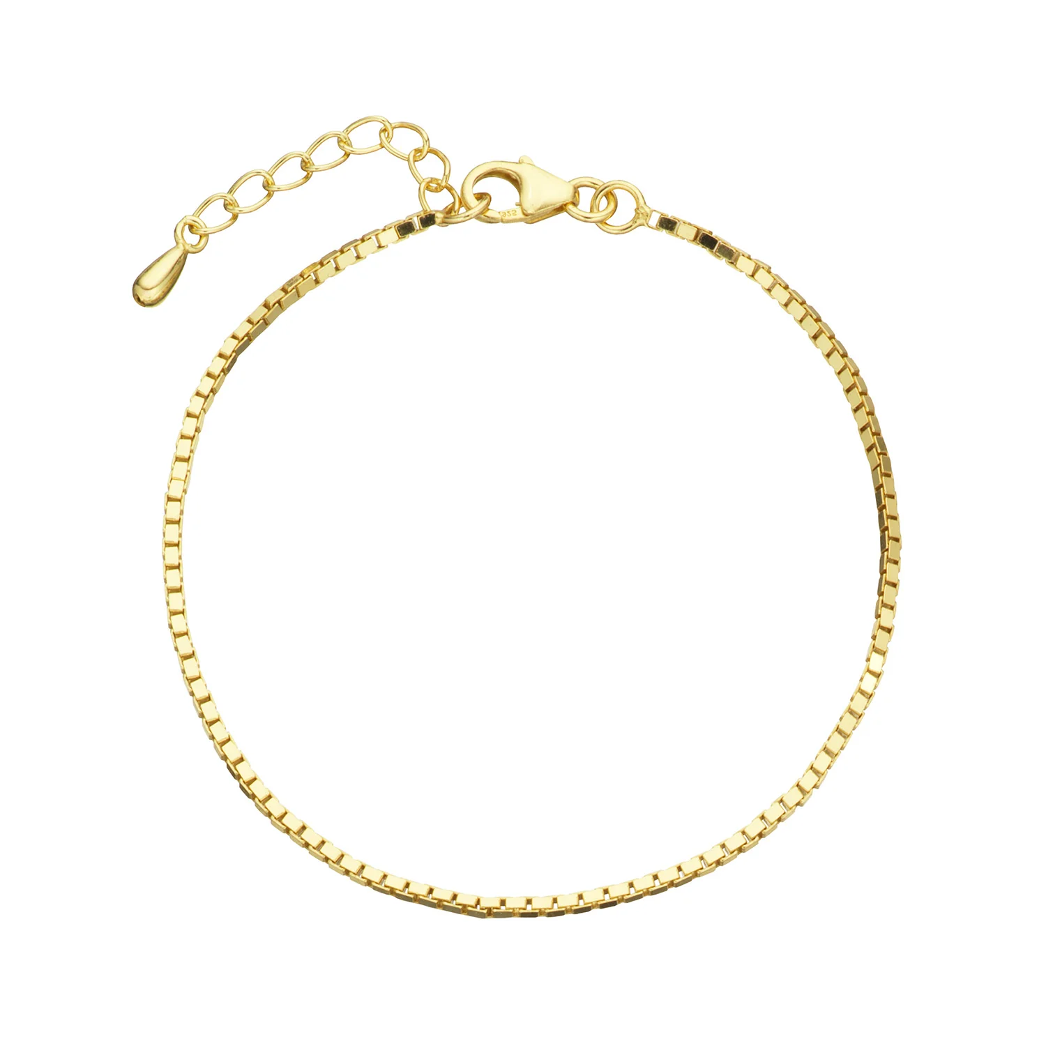 Vibholm SØLV - Venezia armbånd, 16+2 cm - Forgyldt sølv