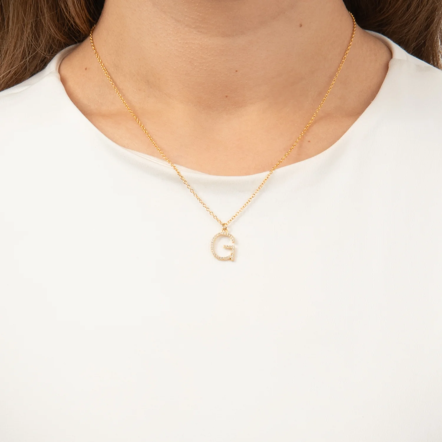 View Jewellery - Bogstavshalskæde, G - Forgyldt sølv - Image 2