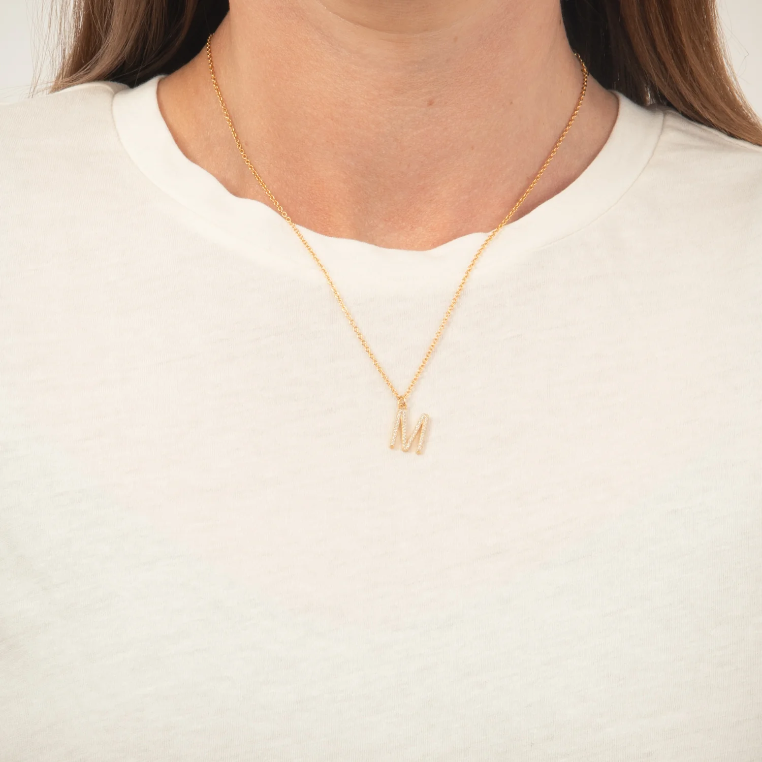 View Jewellery - Bogstavshalskæde, M - Forgyldt sølv - Image 2