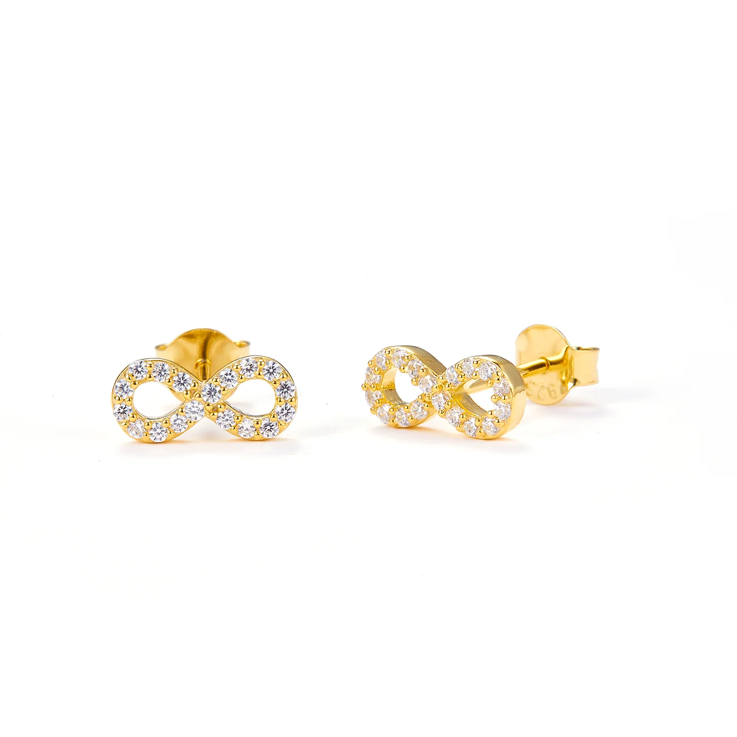 View Jewellery - Eternity ørestikker, zirkonia - Forgyldt sølv
