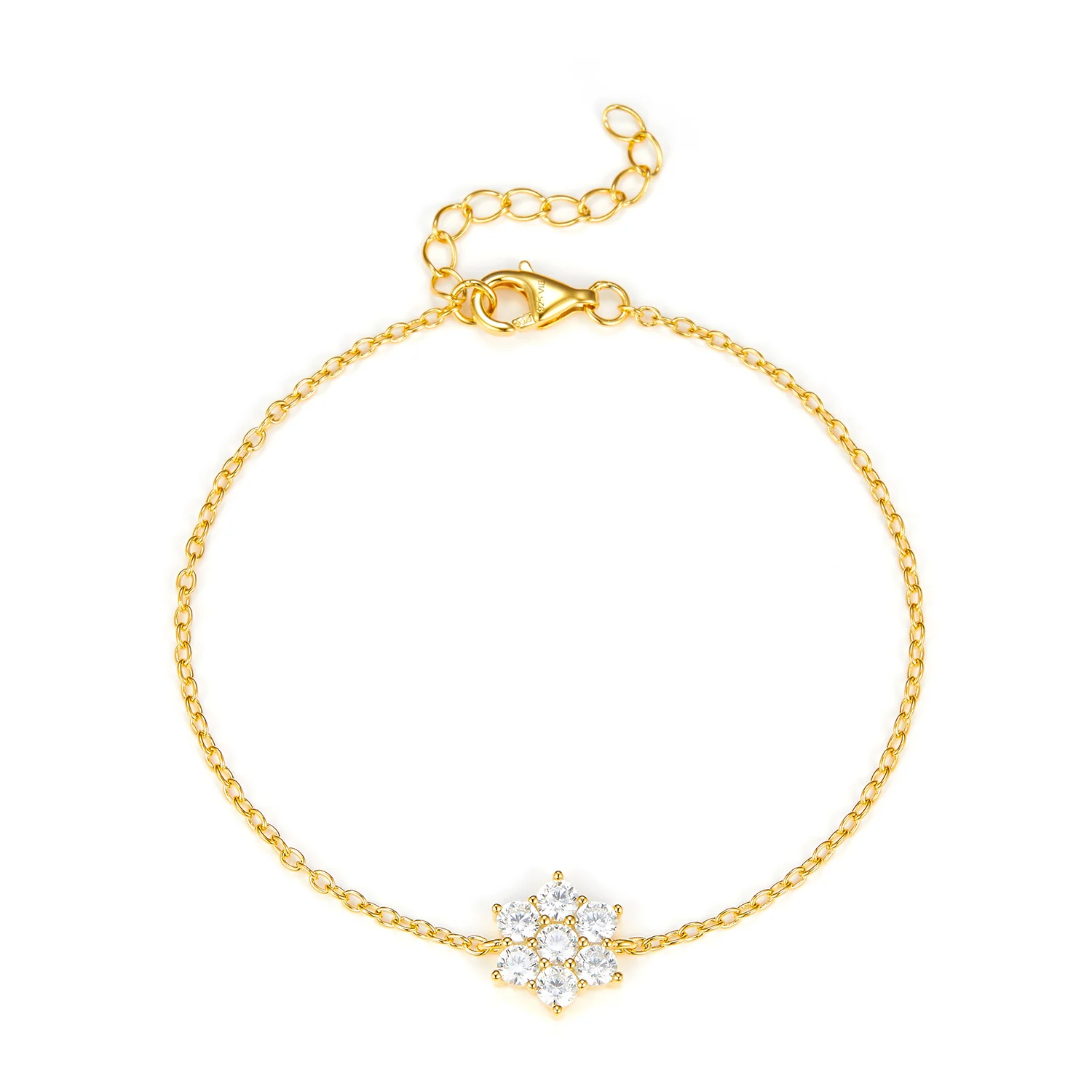 View Jewellery - Flower armbånd, 3mm - Forgyldt sølv