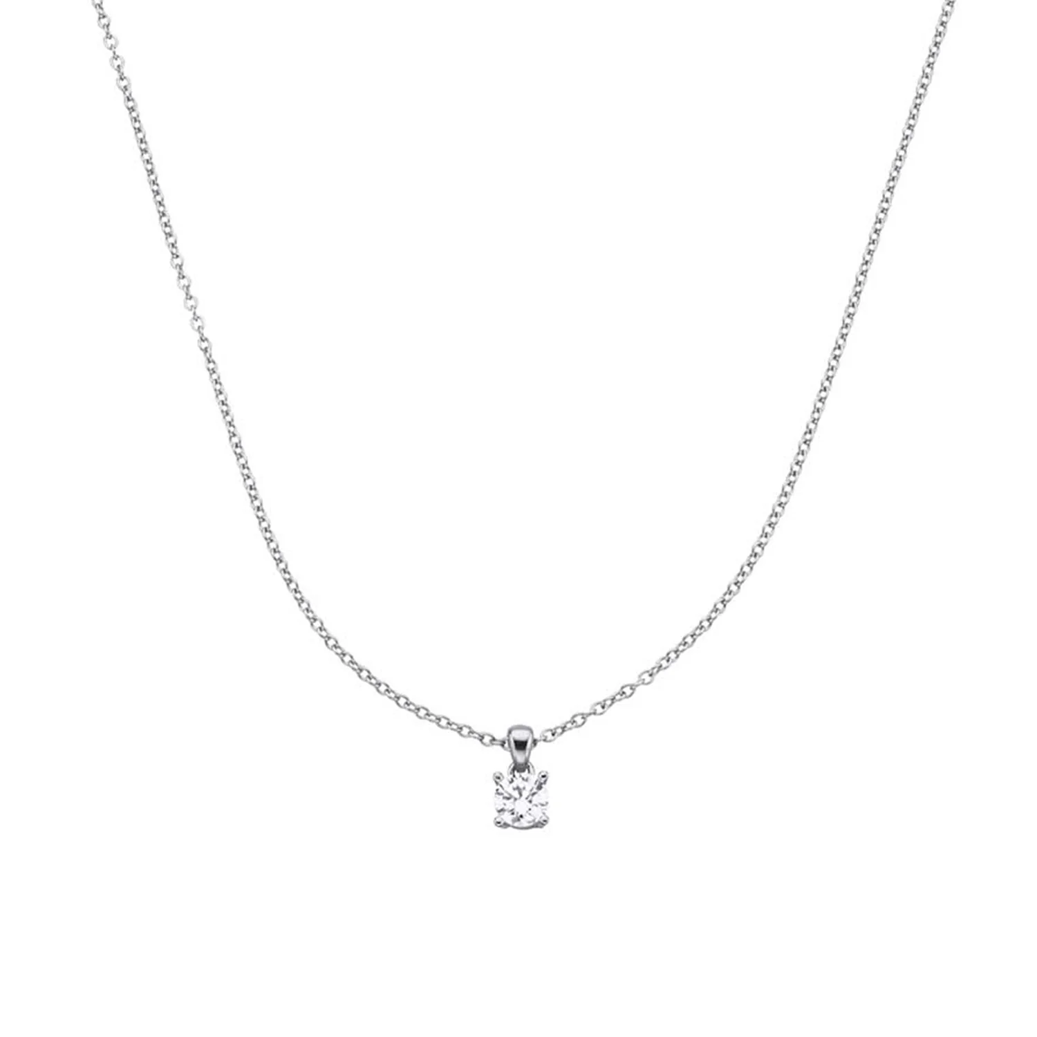 View Jewellery - Lady halskæde m. zirkonia, 42+3cm - Sølv