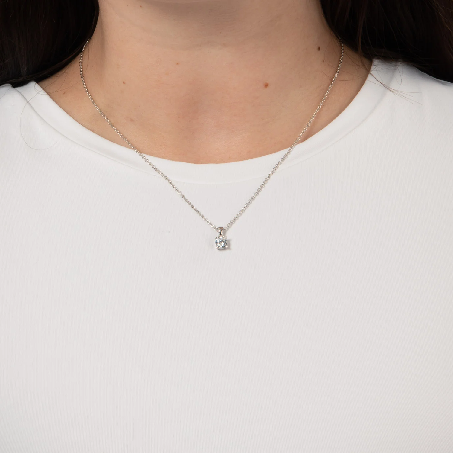 View Jewellery - Lady halskæde m. zirkonia, 42+3cm - Sølv - Image 2