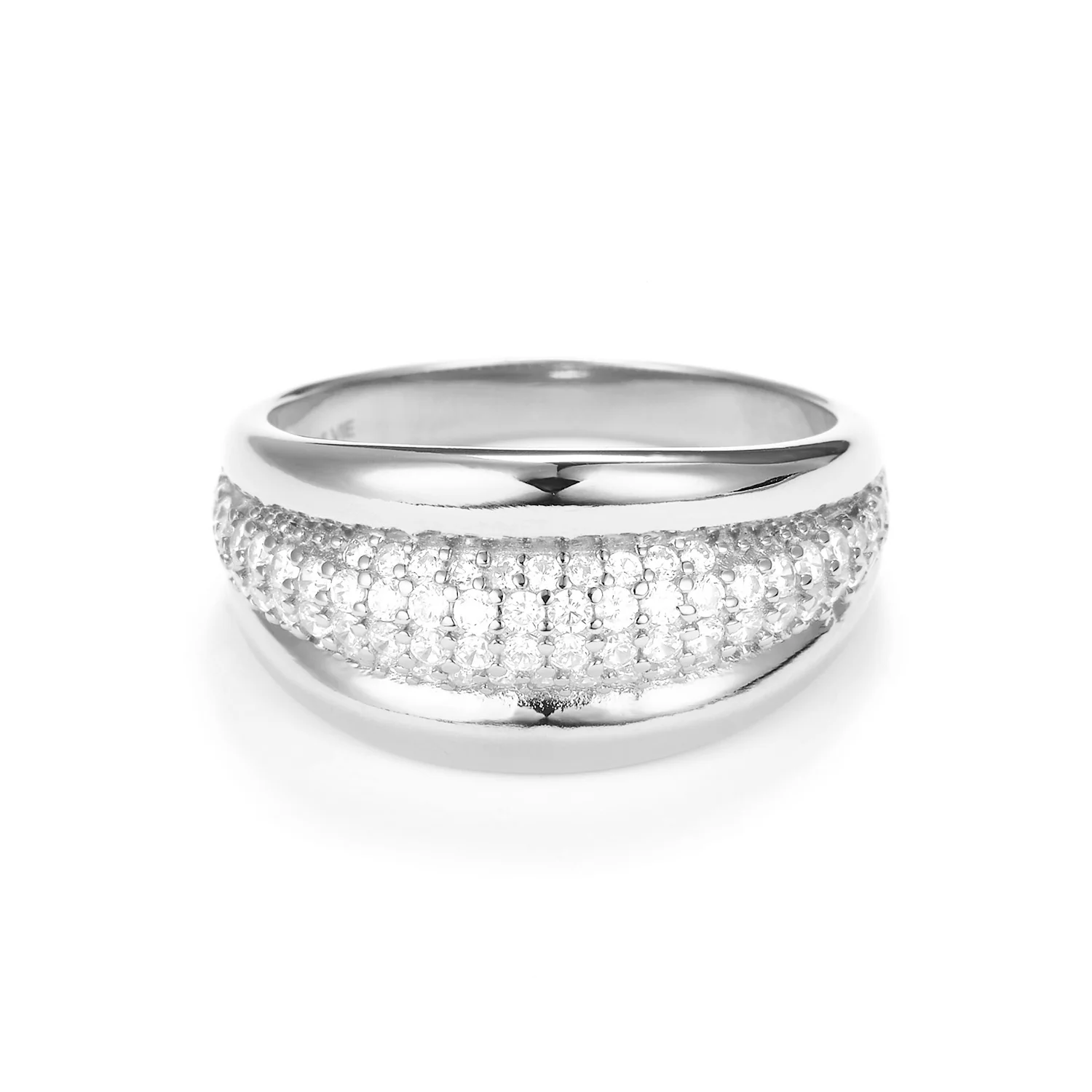 View Jewellery - Macy ring, zirkonia - Rhodineret sølv