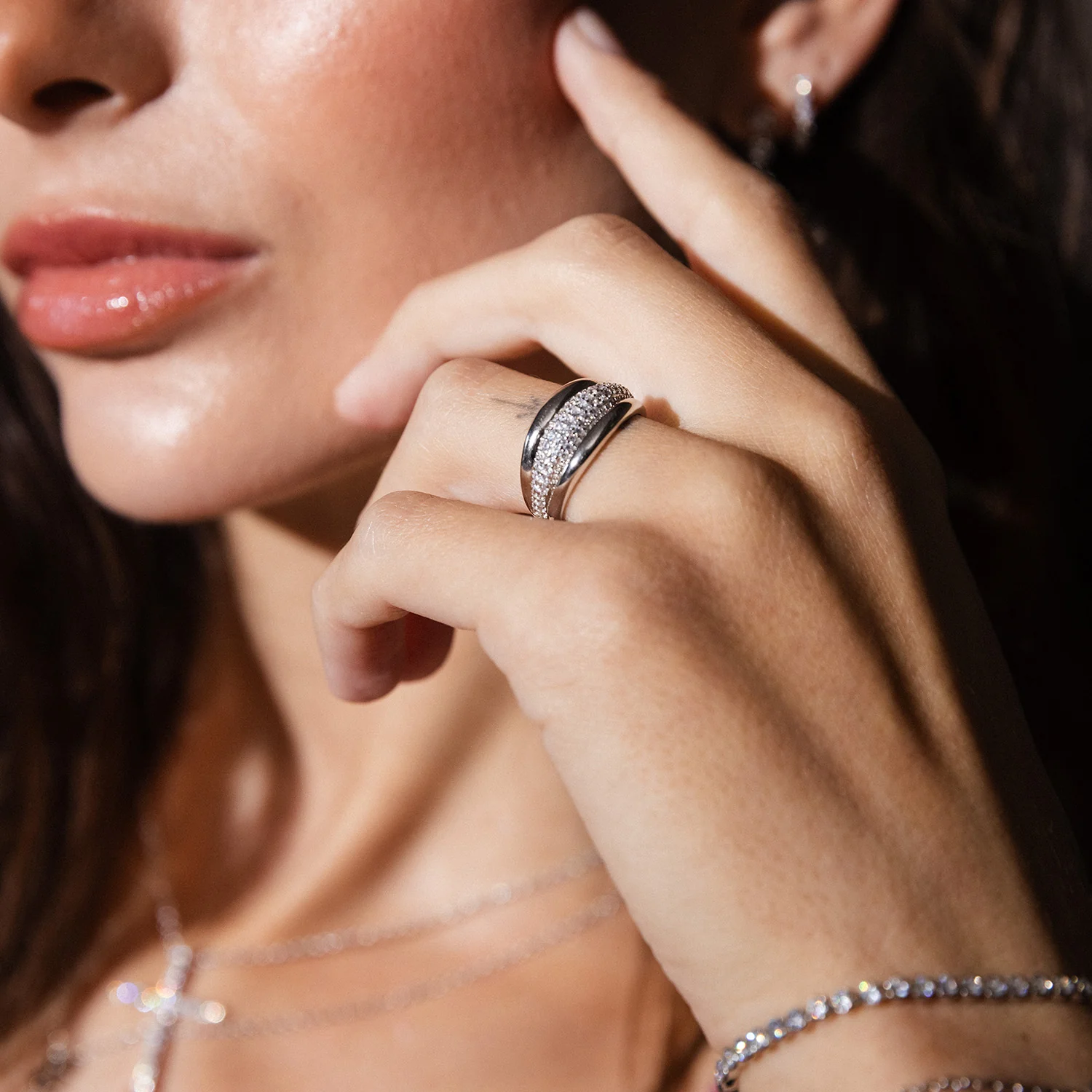 View Jewellery - Macy ring, zirkonia - Rhodineret sølv - Image 3