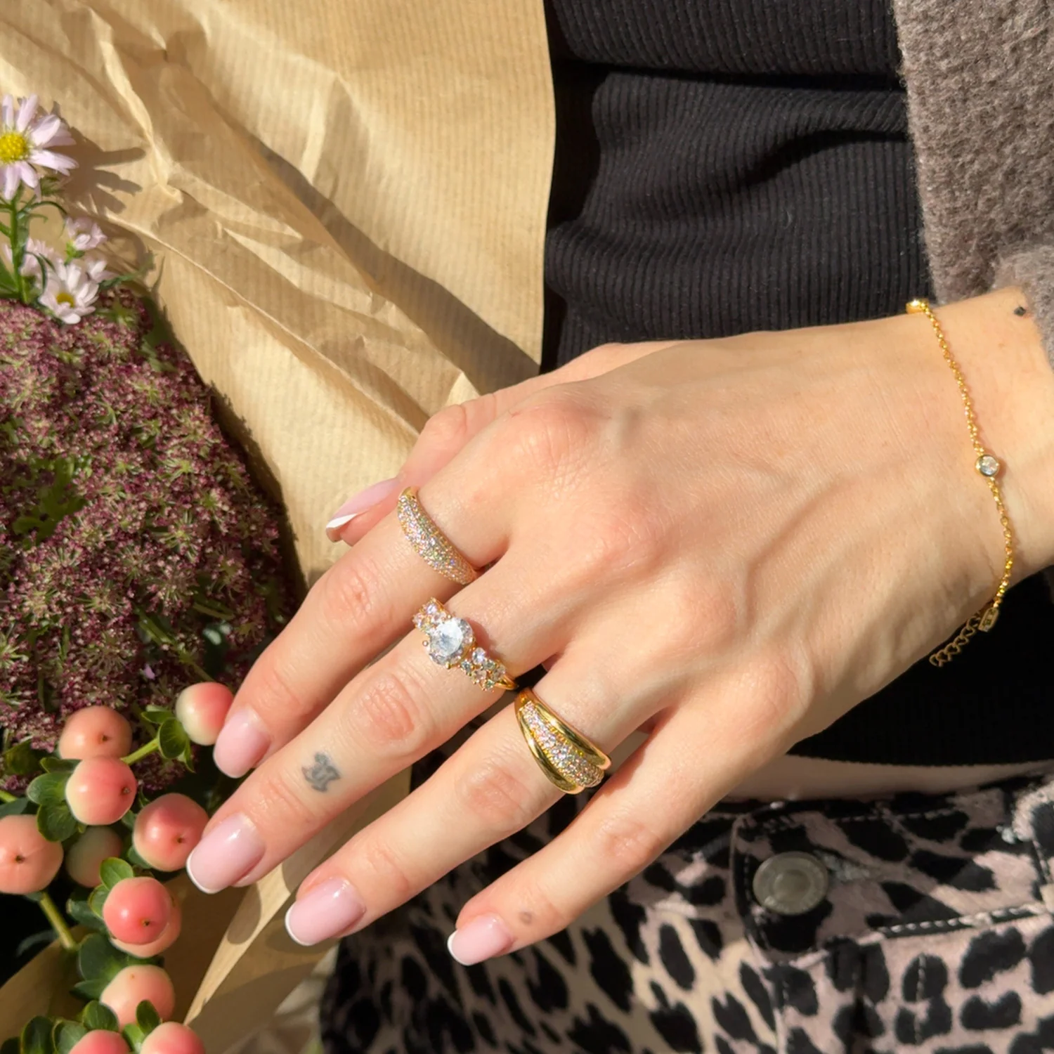 View Jewellery - Maddie ring, zirkonia - Forgyldt sølv - Image 5