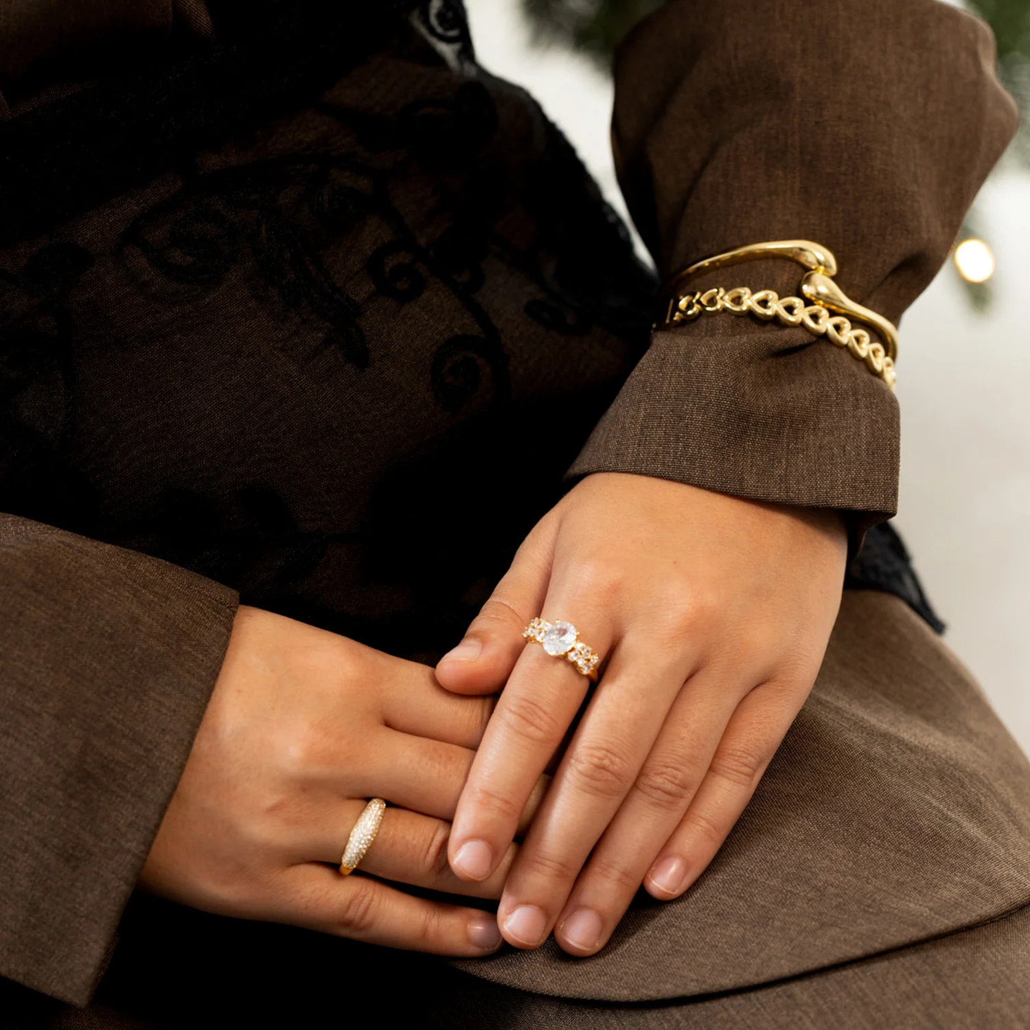 View Jewellery - Maddie ring, zirkonia - Forgyldt sølv - Image 6