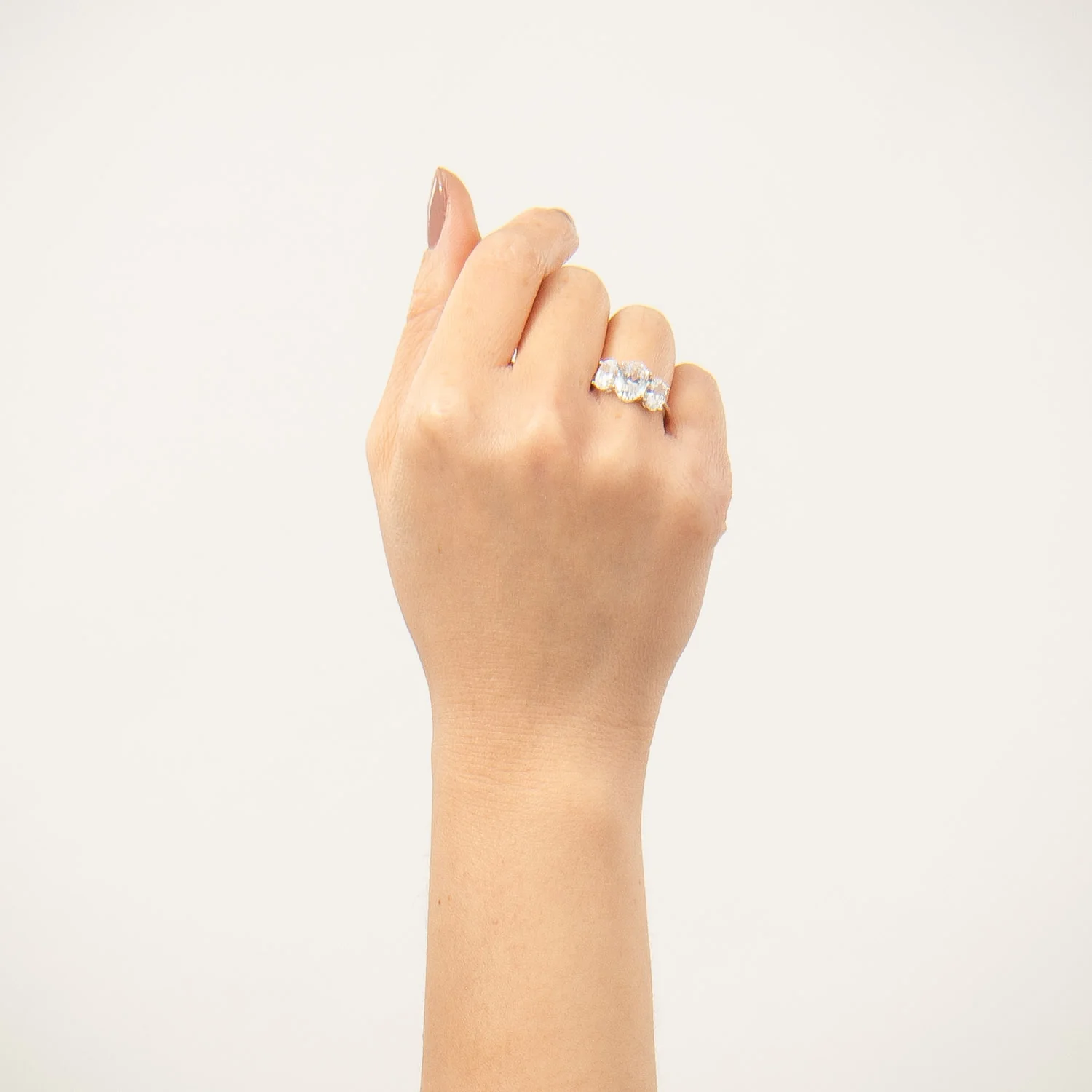 View Jewellery - Nadine Oval ring m. zirkonia - Rhodineret sølv - Image 2