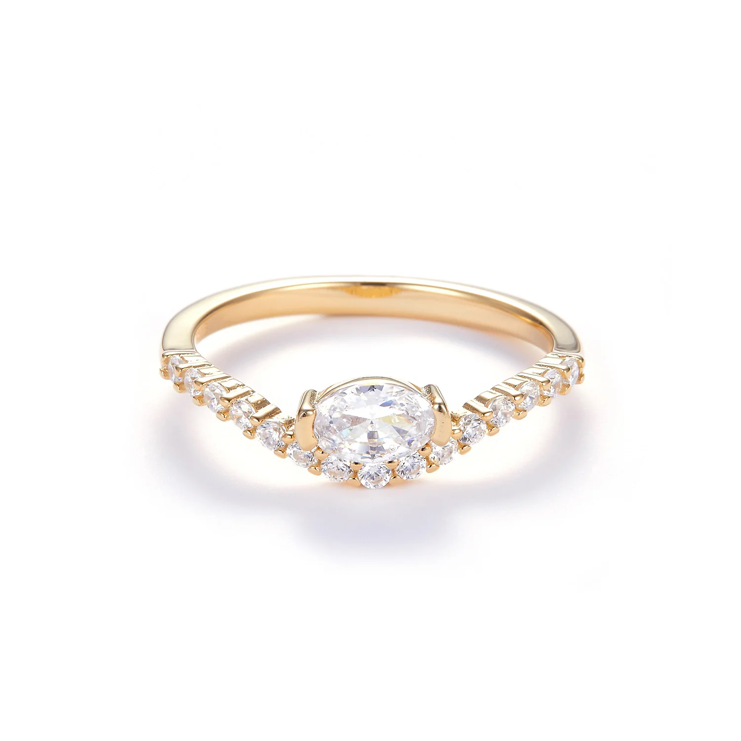 View Jewellery - Nadira ring m. zirkonia - Forgyldt sølv