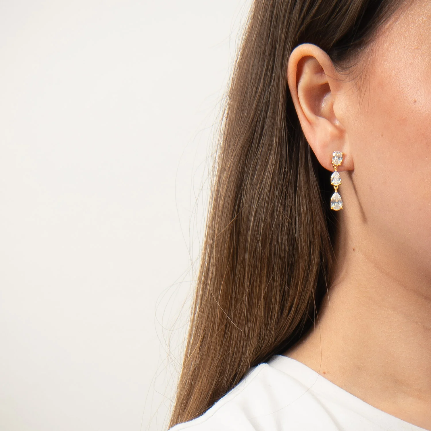View Jewellery - Nadja øreringe m. zirkonia - Forgyldt sølv - Image 2