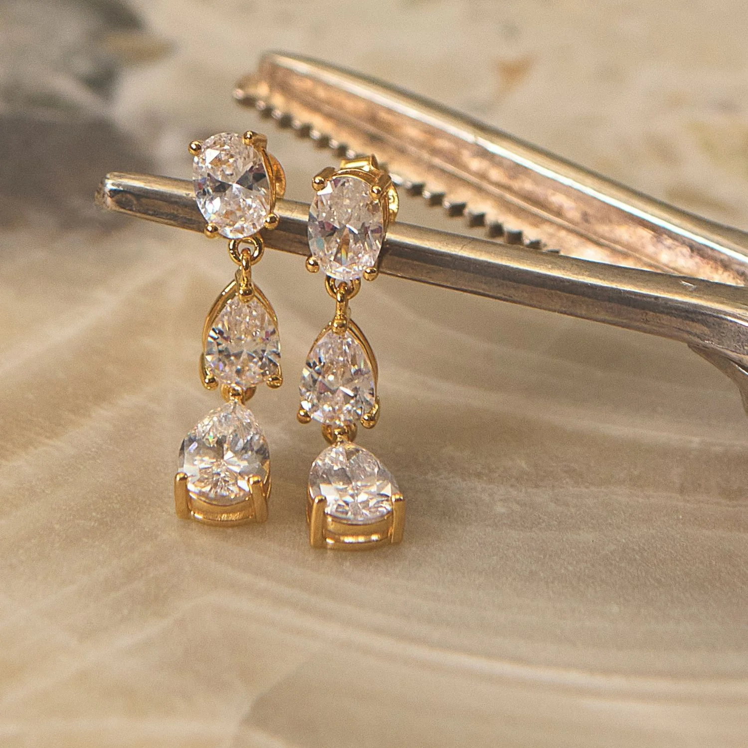 View Jewellery - Nadja øreringe m. zirkonia - Rhodineret sølv - Image 3
