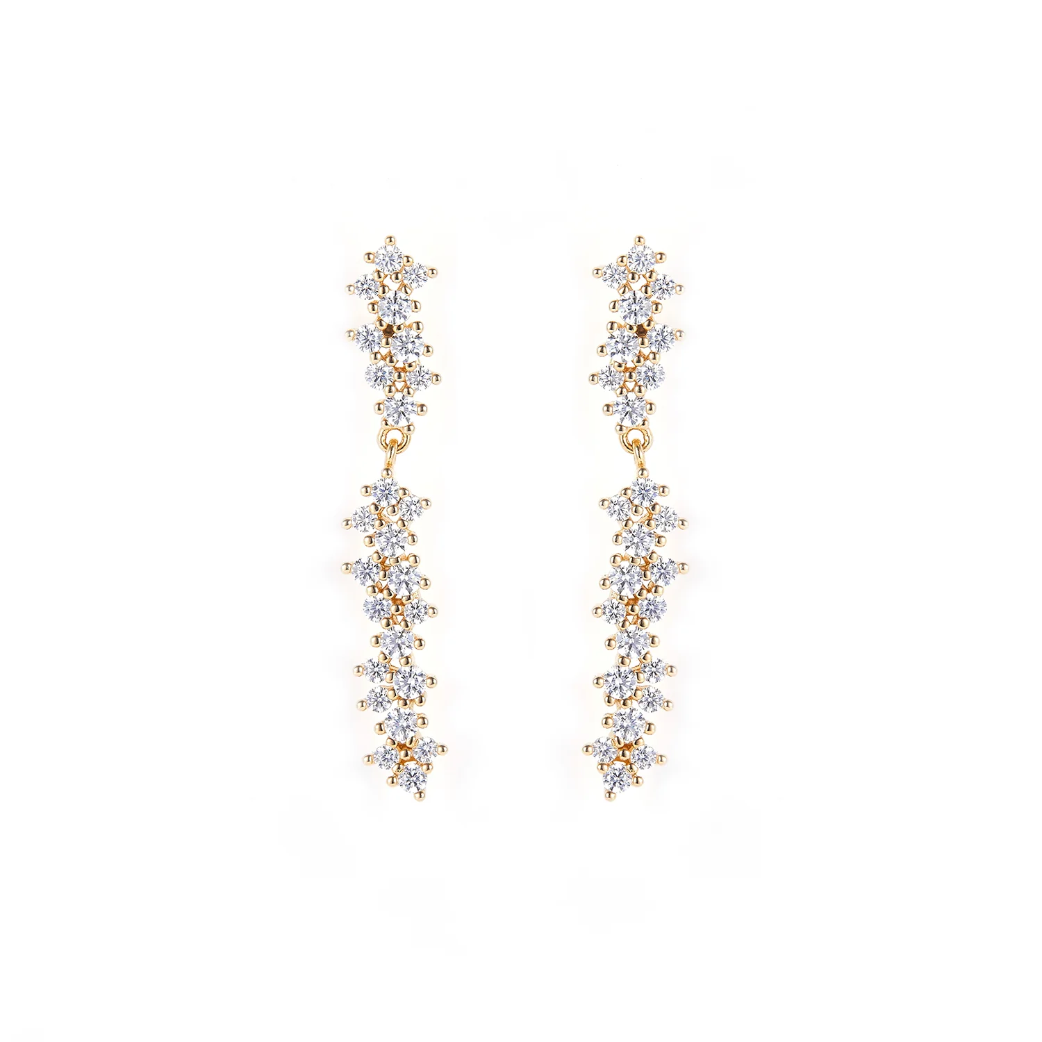 View Jewellery - Nasima øreringe m. zirkonia - Forgyldt sølv