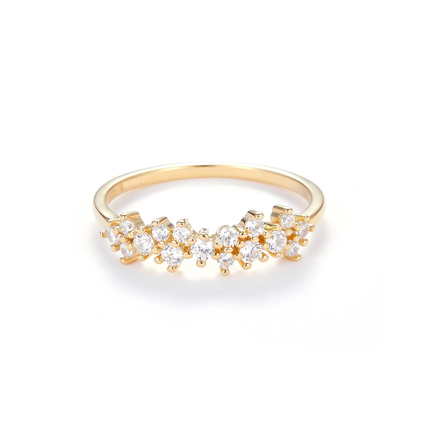 View Jewellery - Nasima Una ring m. zirkonia - Forgyldt sølv