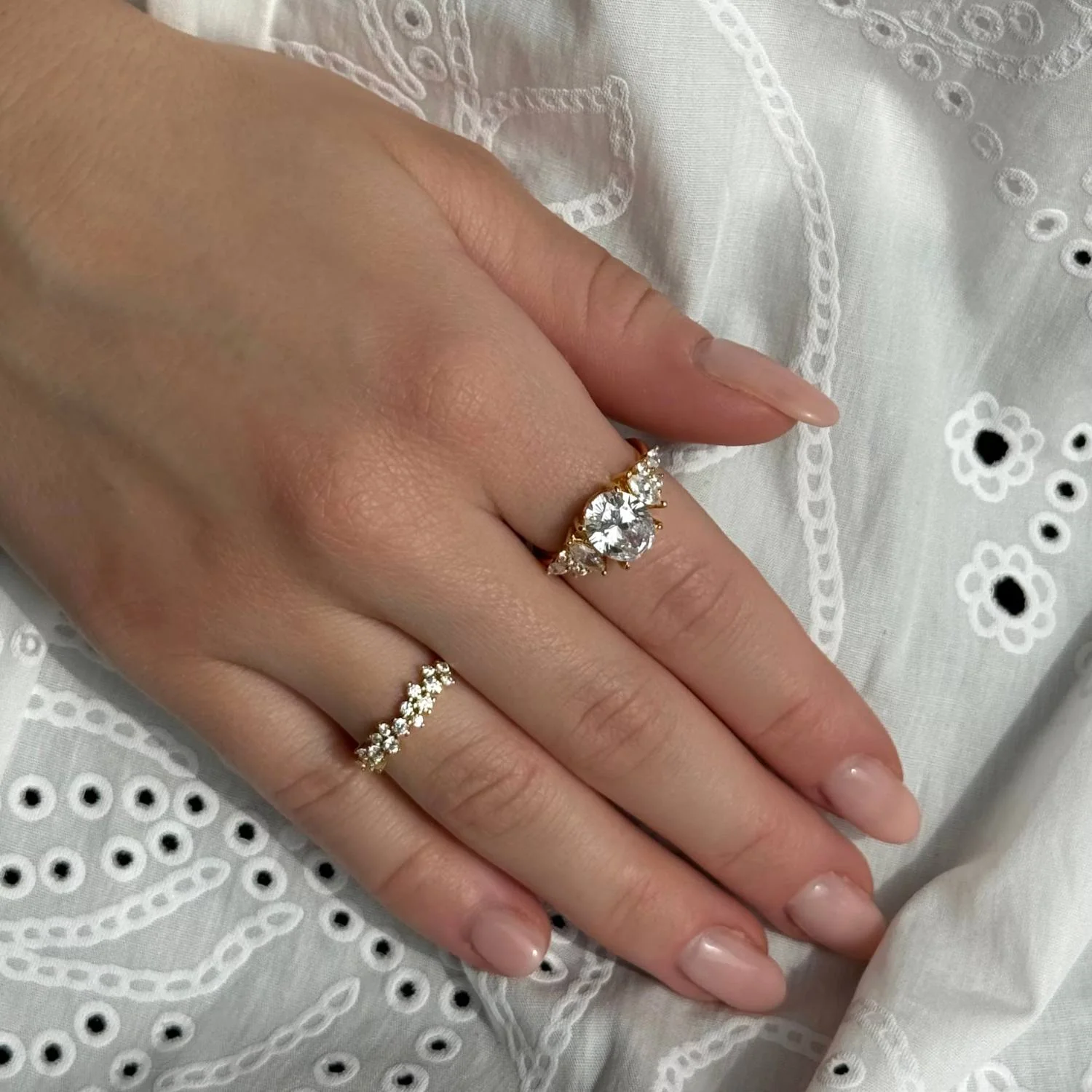 View Jewellery - Nasima Una ring m. zirkonia - Forgyldt sølv - Image 5