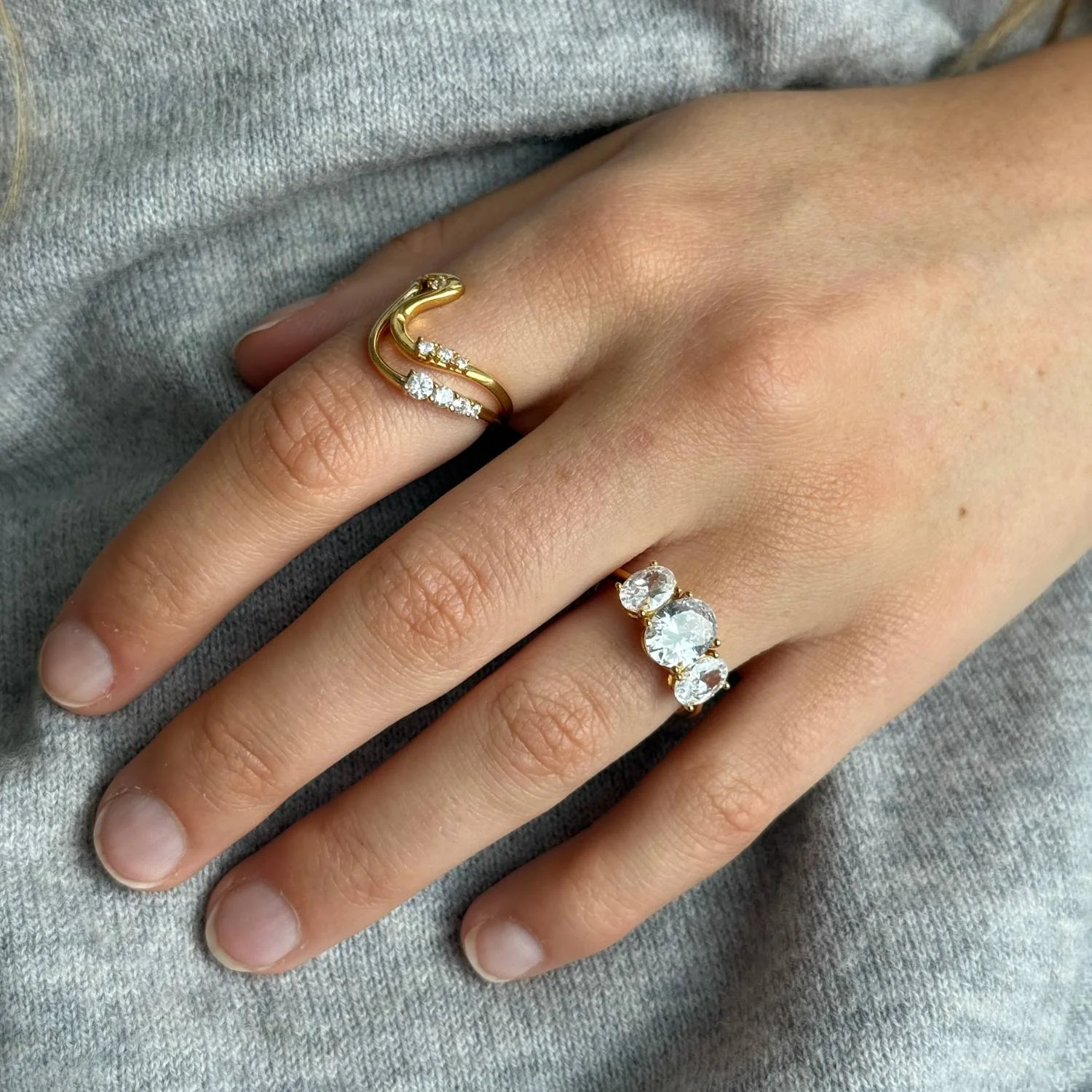 View Jewellery - Nini ring m. zirkonia - Forgyldt sølv - Image 4