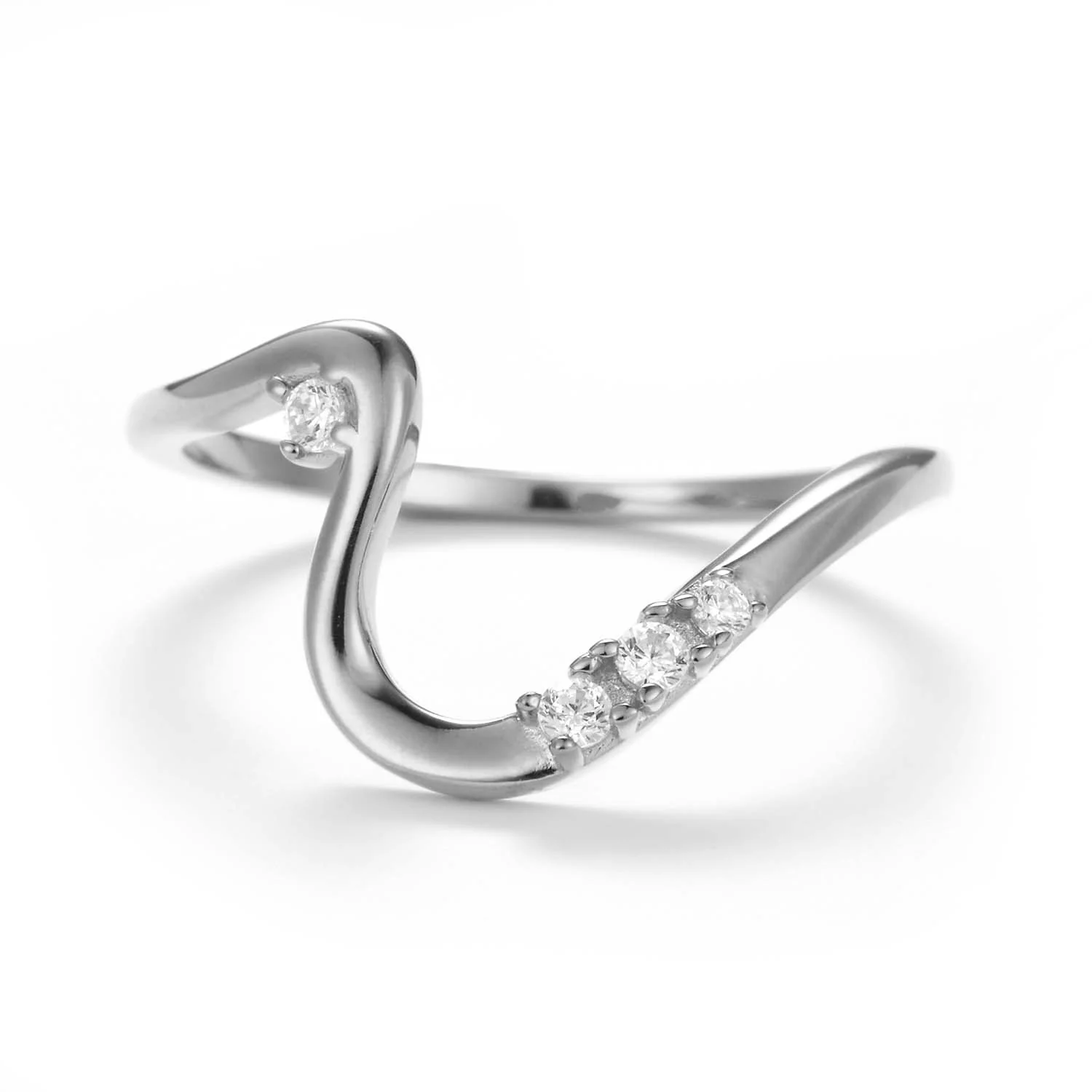 View Jewellery - Nini ring m. zirkonia - Rhodineret sølv