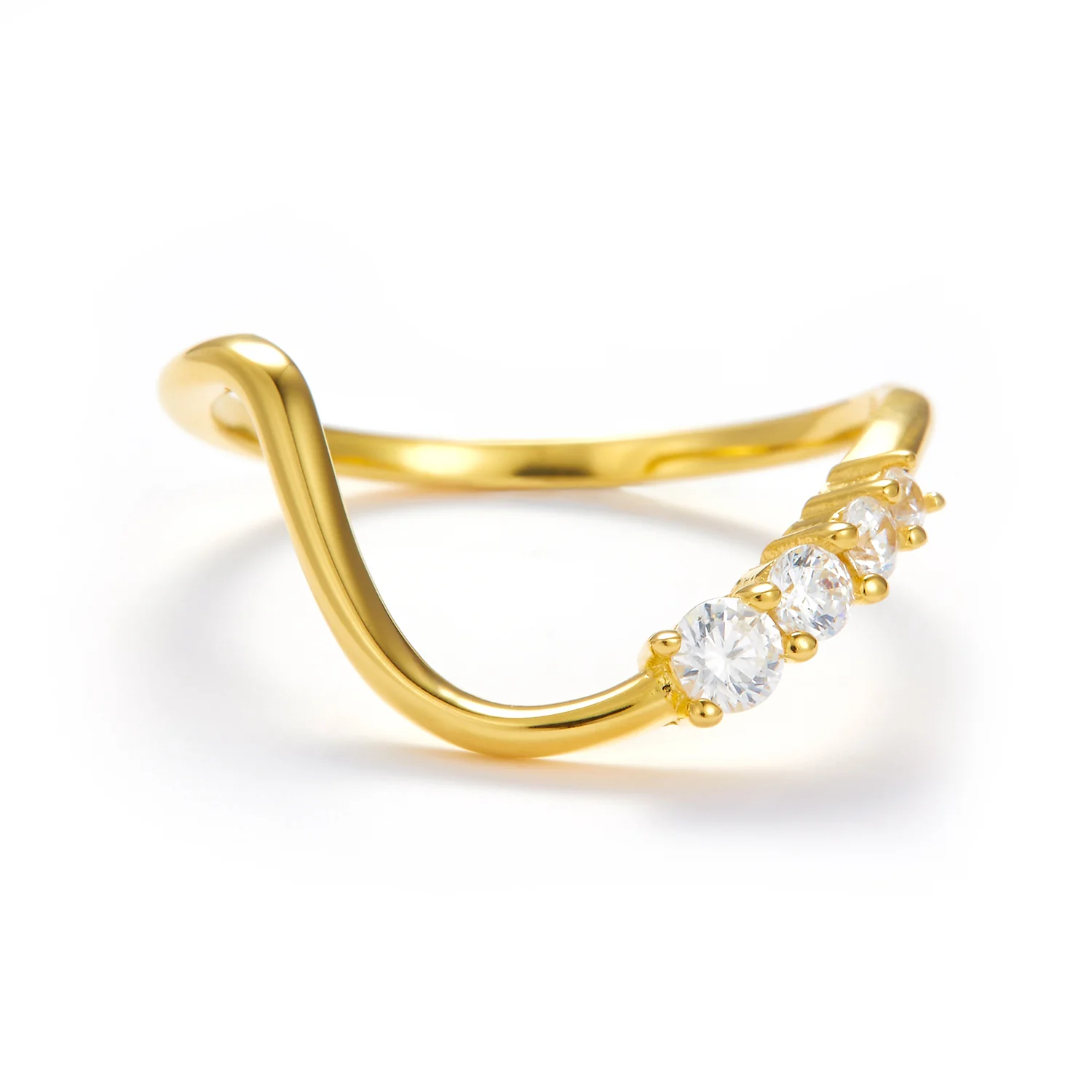 View Jewellery - Noa ring m. zirkonia - Forgyldt sølv