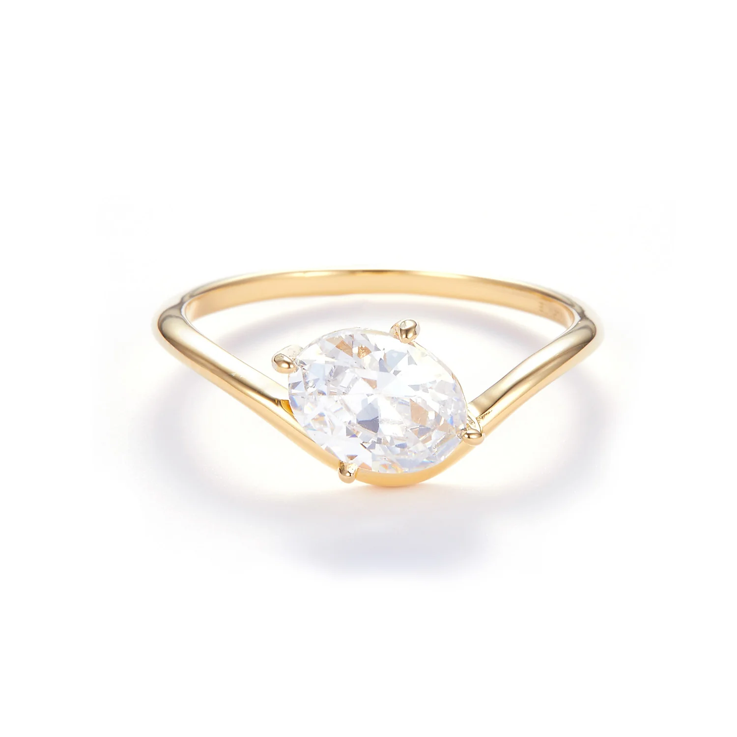 View Jewellery - Nora ring m. zirkonia - Forgyldt sølv