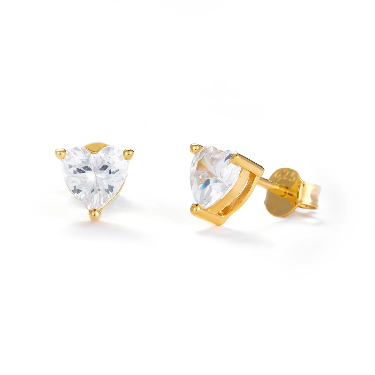 View Jewellery - Samara Big ørestikker m. zirkonia - Forgyldt sølv