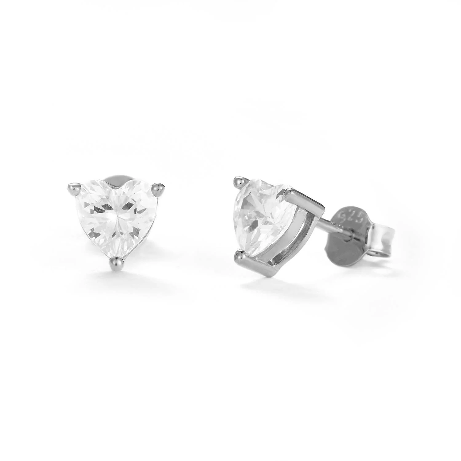 View Jewellery - Samara Big ørestikker m. zirkonia - Rhodineret sølv