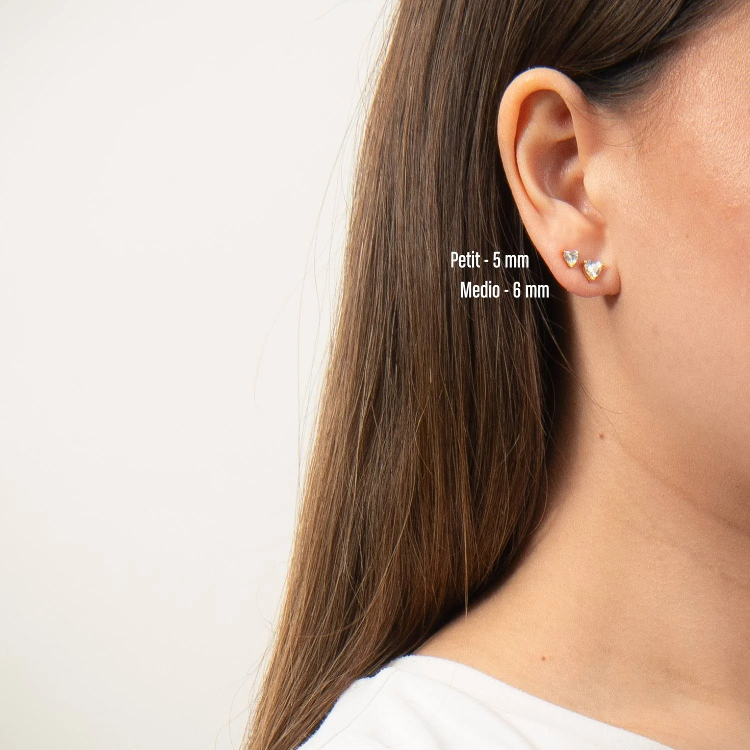 View Jewellery - Samara Medio ørestikker m. zirkonia - Forgyldt sølv - Image 3
