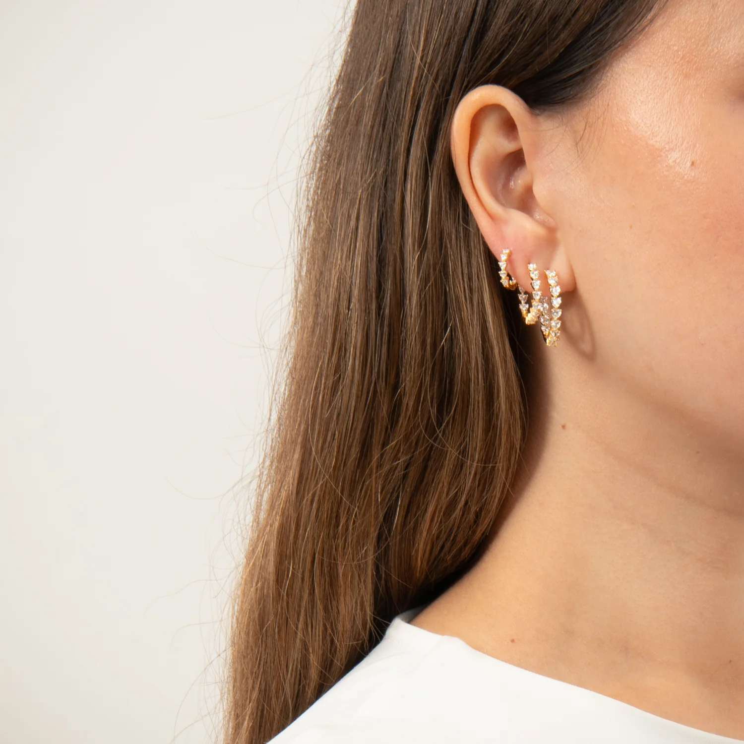 View Jewellery - Samara øreringe, 20 mm - Forgyldt sølv - Image 4