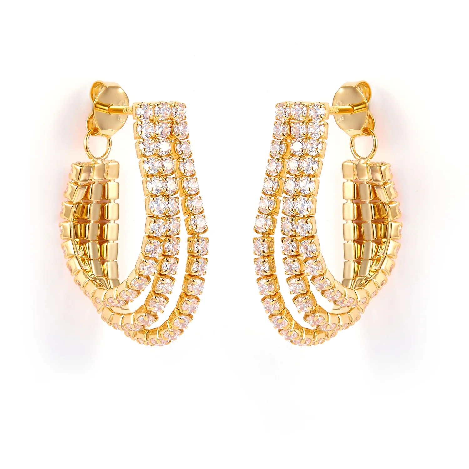 View Jewellery - Smille øreringe - Forgyldt sølv