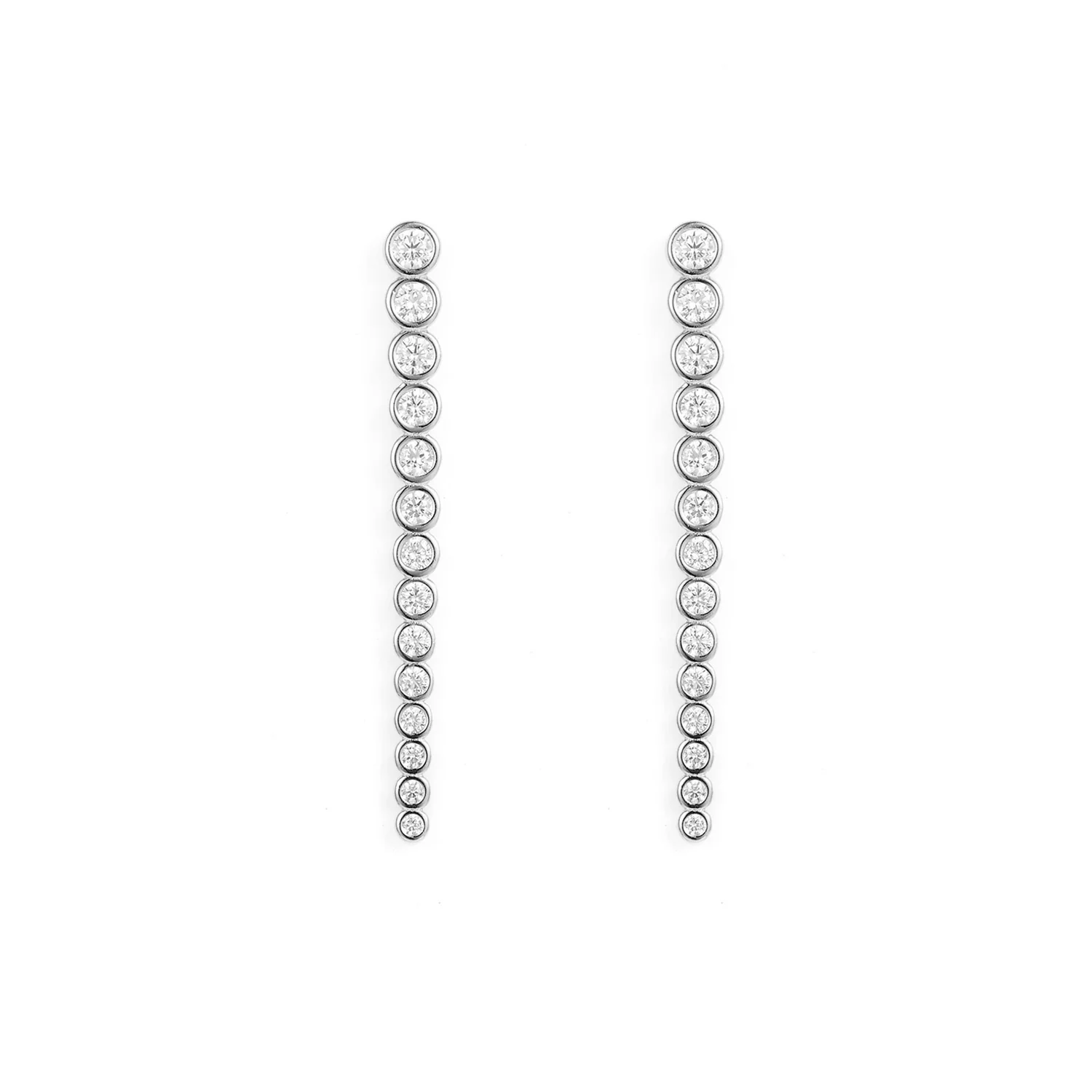 View Jewellery - Theodora Drop øreringe, 41 mm - Rhodineret sølv