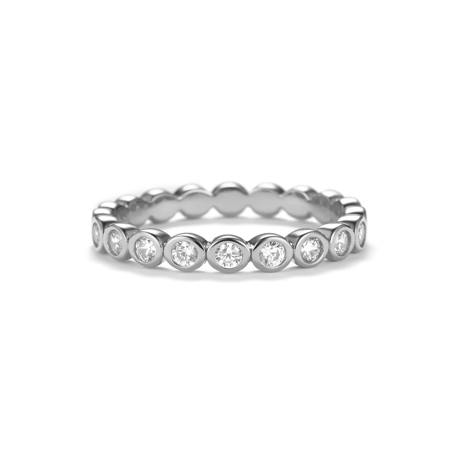 View Jewellery - Theodora ring, zirkoner - Rhodineret sølv