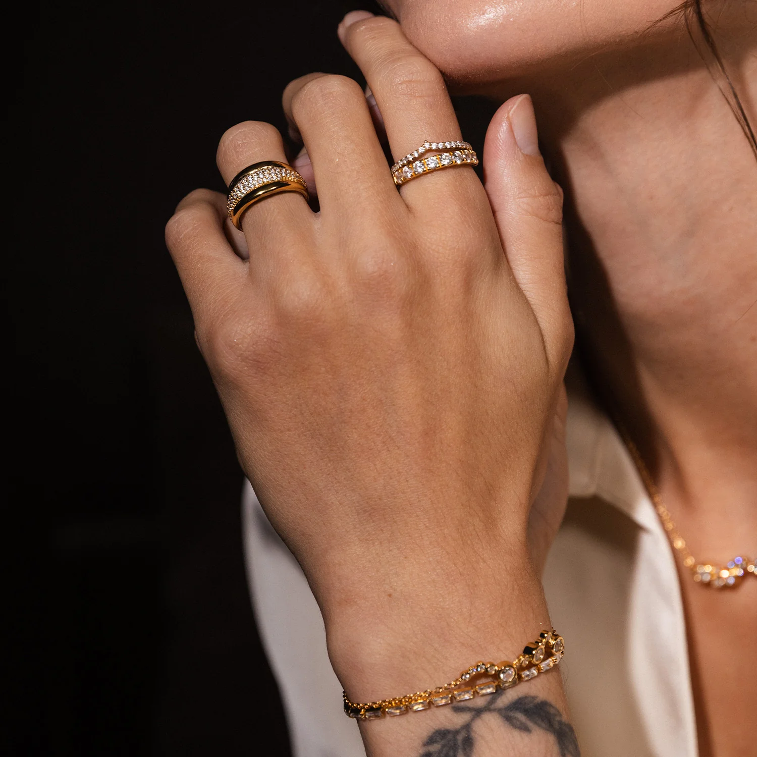 View Jewellery - Tiffanie ring, zirkoner - Forgyldt sølv - Image 3